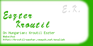 eszter kroutil business card